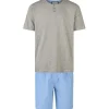 Phil & Co. Berlin Pyjama Shorty Comfort Blau/Grau XL