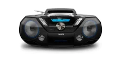Philips AZB798T schwarz Radiorekorder mit CD-Spieler und Kassettendeck