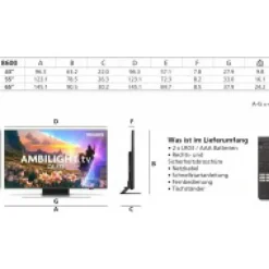 Philips PUS8600/12 4K QLED Ambilight TV