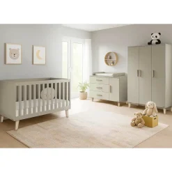 Pinolino Kinderzimmer-Set Tami extrabreit groß, 3-tlg. Babyzimmer beige