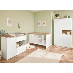 Pinolino Linje breit, 3-tlg. Babyzimmer-Set weiss