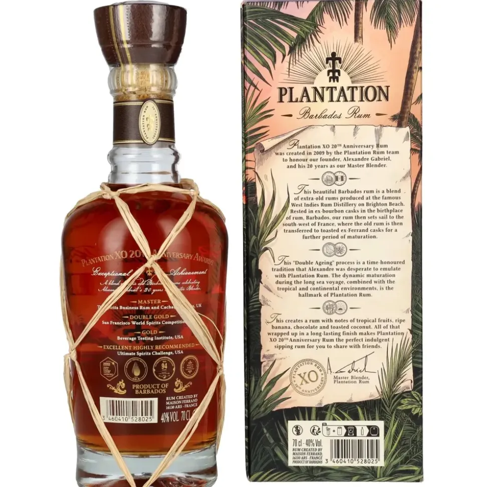 Plantation Rum Barbados XO 20th Anniversary 40% vol 0,7 l Geschenkbox