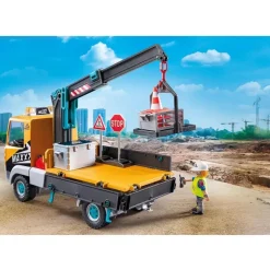 Playmobil Action Baustellen-LKW mit Kran 71750