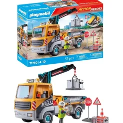 Playmobil Action Baustellen-LKW mit Kran 71750