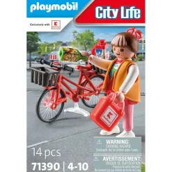 Playmobil City Life Einkäuferin mit Fahrrad 71390