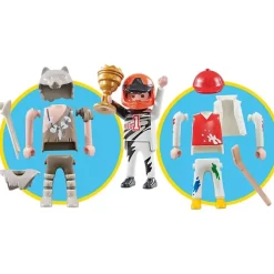 Playmobil Figures Multi-Set 3 in 1 Rennfahrer, Steinzeitmensch, Maler 9854