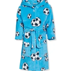 Playshoes Fleece-Bademantel Fußball, 134/140