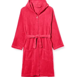 Playshoes Fleece-Bademantel uni in pink, 110/116