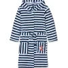 Playshoes Unisex Kinder Fleece-Bademantel Ringel, 158/164