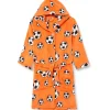 Playshoes Unisex Kinder Fleece-Bademantel Fußball, 110/116