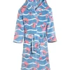 Playshoes Unisex Kinder Fleece-Bademantel Morgenmantel, Krebs, 158/164