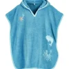 Playshoes Unisex Kinder Frottee-Poncho Bademantel Handtuch, Meerestiere, L (ab ca. 4 Jahre) - L