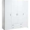 Pol-Power Kleiderschrank Base 4-türig weiß
