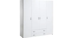 Pol-Power Kleiderschrank Base 4-türig weiß
