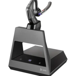 Poly HP Poly Voyager 5200- M Office In Ear Headset Bluetooth®, Kabellos Schwarz mit Bluetooth® Basisstation