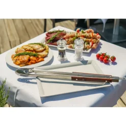 pott & flamme Grillzange XXL 56 cm Edelstahl braun