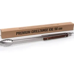 pott & flamme Grillzange XXL 56 cm Edelstahl braun