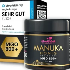 PowerFabrik Manuka Honig MGO 800+, im Glas 250 g