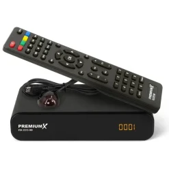 Premium X PremiumX HD 221S FTA Digital SAT Receiver DVB-S2 HDMI SCART USB 12V FullHD – Schwarz