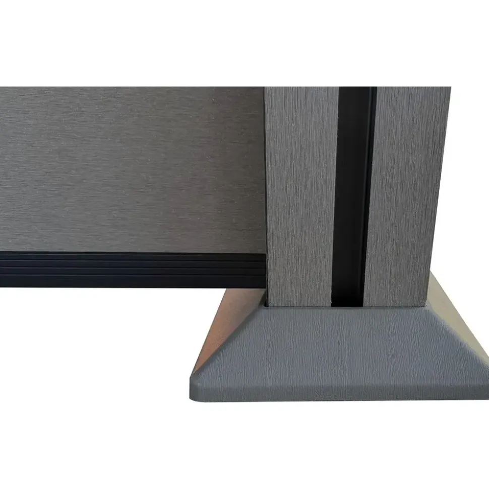 prestige home living outdoor WPC-Sichtschutzzaun 9,1 x 1,9 m Grau