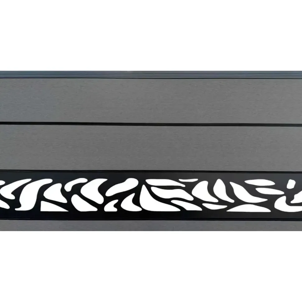 prestige home living outdoor WPC-Sichtschutzzaun 9,1 x 1,9 m Grau