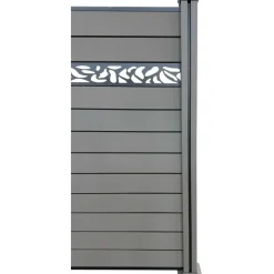 prestige home living outdoor WPC-Sichtschutzzaun 9,1 x 1,9 m Grau