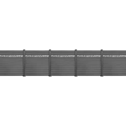 prestige home living outdoor WPC-Sichtschutzzaun 9,1 x 1,9 m Grau