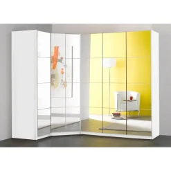 Priess Eckkleiderschrank Malaga 0 x 193 x 0 cm Weiß