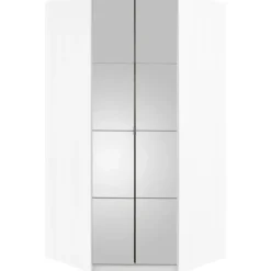 Priess Eckkleiderschrank Malaga 0 x 193 x 0 cm Weiß