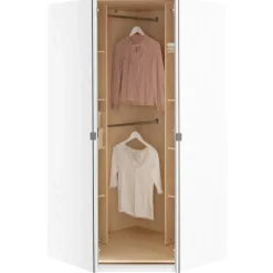 Priess Eckkleiderschrank Malaga 0 x 193 x 0 cm Weiß