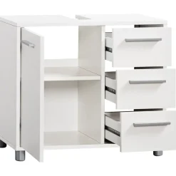 Procontour Waschbeckenunterschrank 3 Schubladen 64 x 56 x 34 cm Weiß