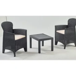 PROGARDEN Gartenset 3-tlg. anthrazit