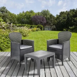PROGARDEN Gartenset 3-tlg. anthrazit