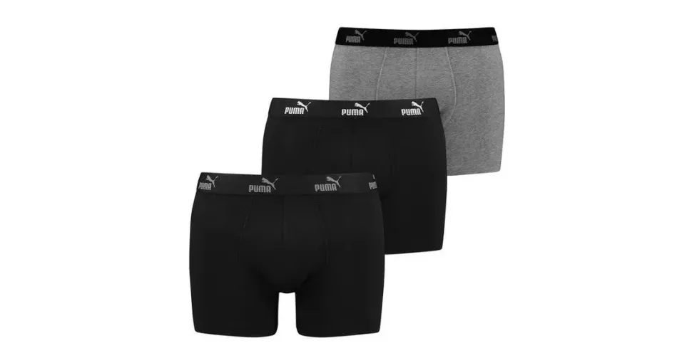 Puma BW MEN PROMO SEASON Boxershorts Black/Grey Combo M 3er Pack