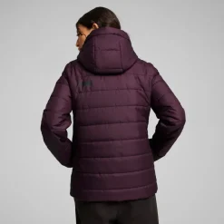 Puma Damen Jacke ESS Hooded Padded Jacket XS in Grau Midnight Plum