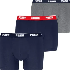 Puma Everyday Basic Boxershorts blau/grau/rot XL 3er Pack