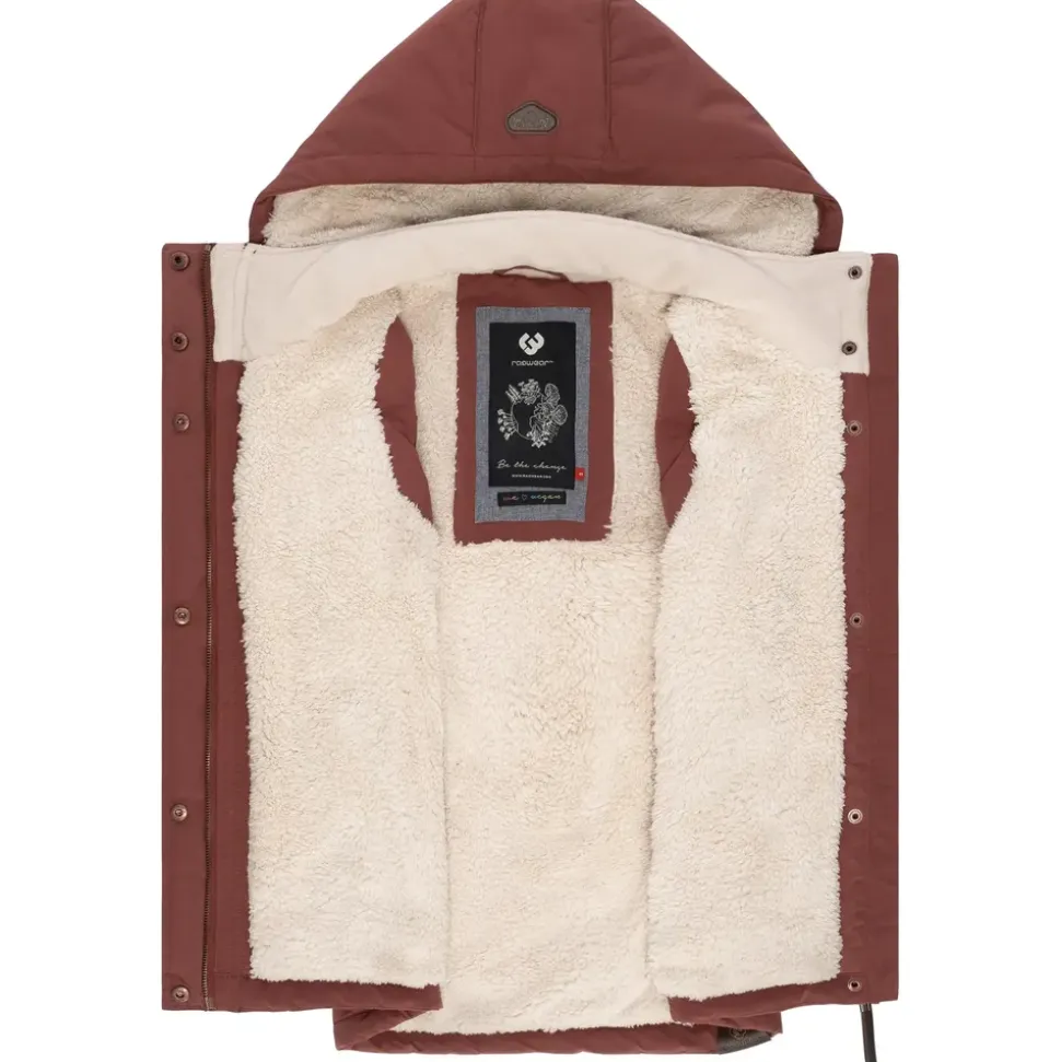 Ragwear Damen, ärmellose Outdoor-Weste mit abnehmbarer Kapuze Hesty Intl Terracotta22 Gr. S (36), orange (terra), Außenmaterial: 100% Polyester. Innenfutter: 100% Polyester.