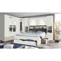 Rauch ORANGE Schlafzimmer-Set Montclar-Extra 4tlg. Dekor Weiß / Hochglanz