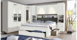 Rauch ORANGE Schlafzimmer-Set Montclar-Extra 4tlg. Dekor Weiß / Hochglanz