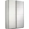 Rauch Schwebetürenschrank Quadra 136 x 210 x 62 cm Weiß/Orange