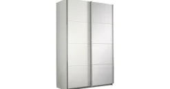 Rauch Schwebetürenschrank Quadra 136 x 210 x 62 cm Weiß/Orange