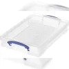 Really Useful Box Aufbewahrungsbox 34 x 52 x 8,5 cm 10-tlg. transparent