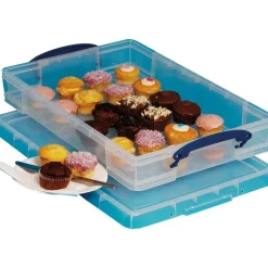Really Useful Box Aufbewahrungsbox 34 x 52 x 8,5 cm 10-tlg. transparent