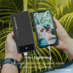 Realpower PB-20k PD 20000 mAh Schwarz