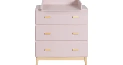Rebecca Mobili Mobili Rebecca Wickeltisch, Pink, Holzwerkstoff, Rechteckig, 42x100x80 cm, Babymöbel, Wickelkommoden - Zubehör, Wickelkommoden