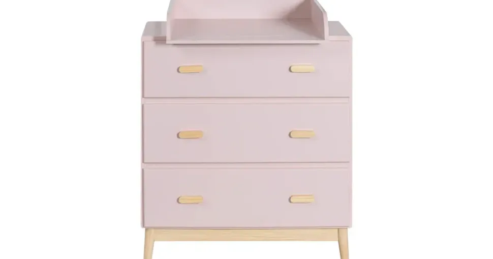 Rebecca Mobili Mobili Rebecca Wickeltisch, Pink, Holzwerkstoff, Rechteckig, 42x100x80 cm, Babymöbel, Wickelkommoden - Zubehör, Wickelkommoden