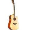 Red Hill DCE-S NT Natural Dreadnought Cutaway Westerngitarre, Massive Fichtendecke, Sapele Korpus, JM-6T Tonabnehmer, Stimmgerät, 4-Band Equalizer