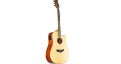 Red Hill DCE-S NT Natural Dreadnought Cutaway Westerngitarre, Massive Fichtendecke, Sapele Korpus, JM-6T Tonabnehmer, Stimmgerät, 4-Band Equalizer