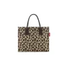 Reisenthel Daily Shopper Einkaufstasche Polyester Leo Macchiato/Braun