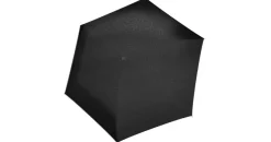 Reisenthel pocket mini Signature black hot Print – Extrem leichter und flacher Taschenschirm aus recycelten PET-Flaschen – Mit großem Schirmdach